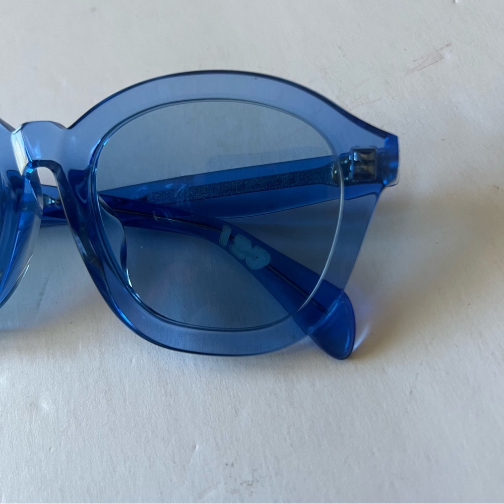 CELINE CL40017F ROUND SUNGLASSES BLUE NEW WITH CELINE CASE - Picture 2 of 16